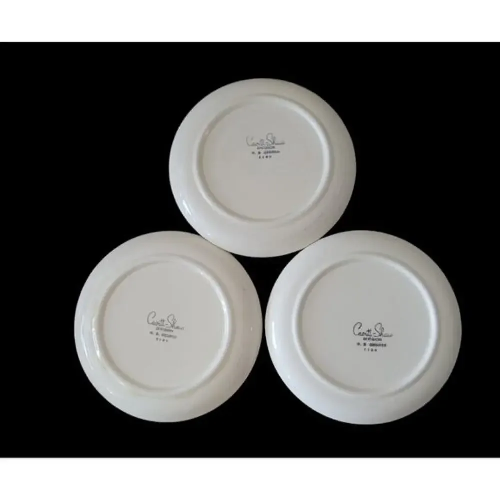 Vintage 30s Country Gentleman by Cavitt Shaw WS George Salad Plates Set of 3‎